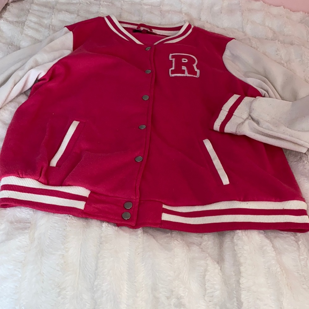 Pink and white Jersey jacket